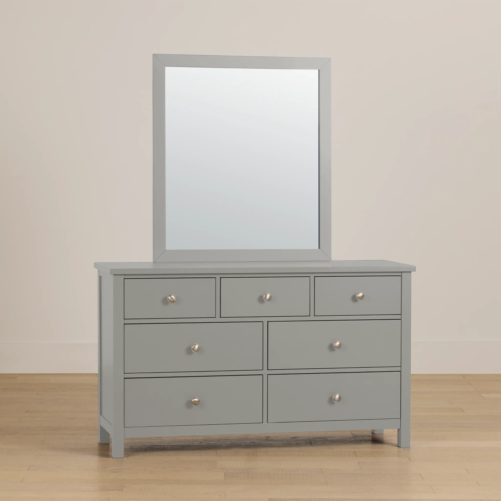Charleston Gray Dresser & Mirror