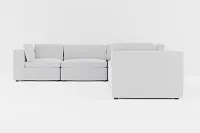 Destin Delray Light Gray Fabric 6-piece Modular Sectional