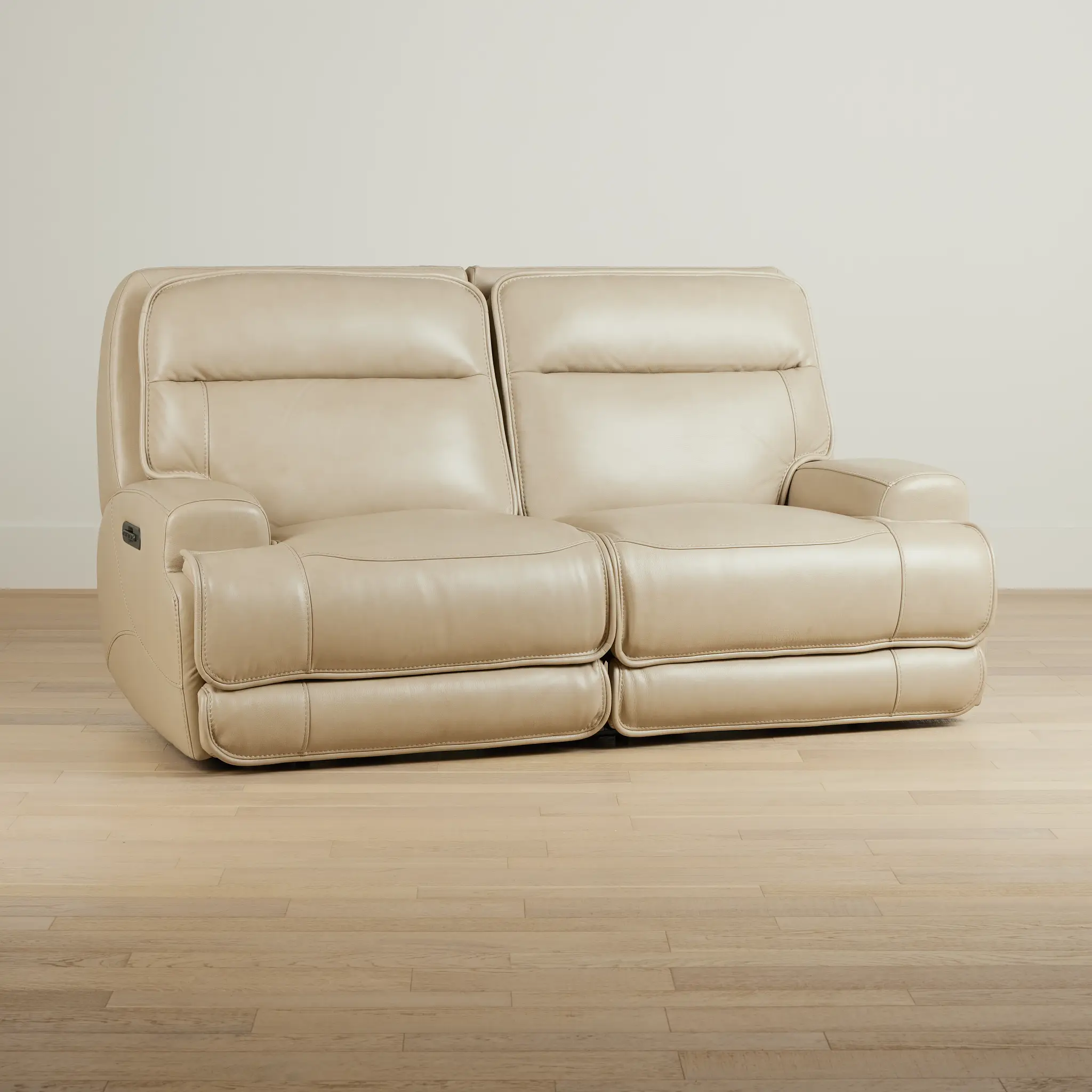 Casey Light Beige Lthr/vinyl Power Reclining Sofa Casey Light Beige Lthr/vinyl Power Reclining Sofa