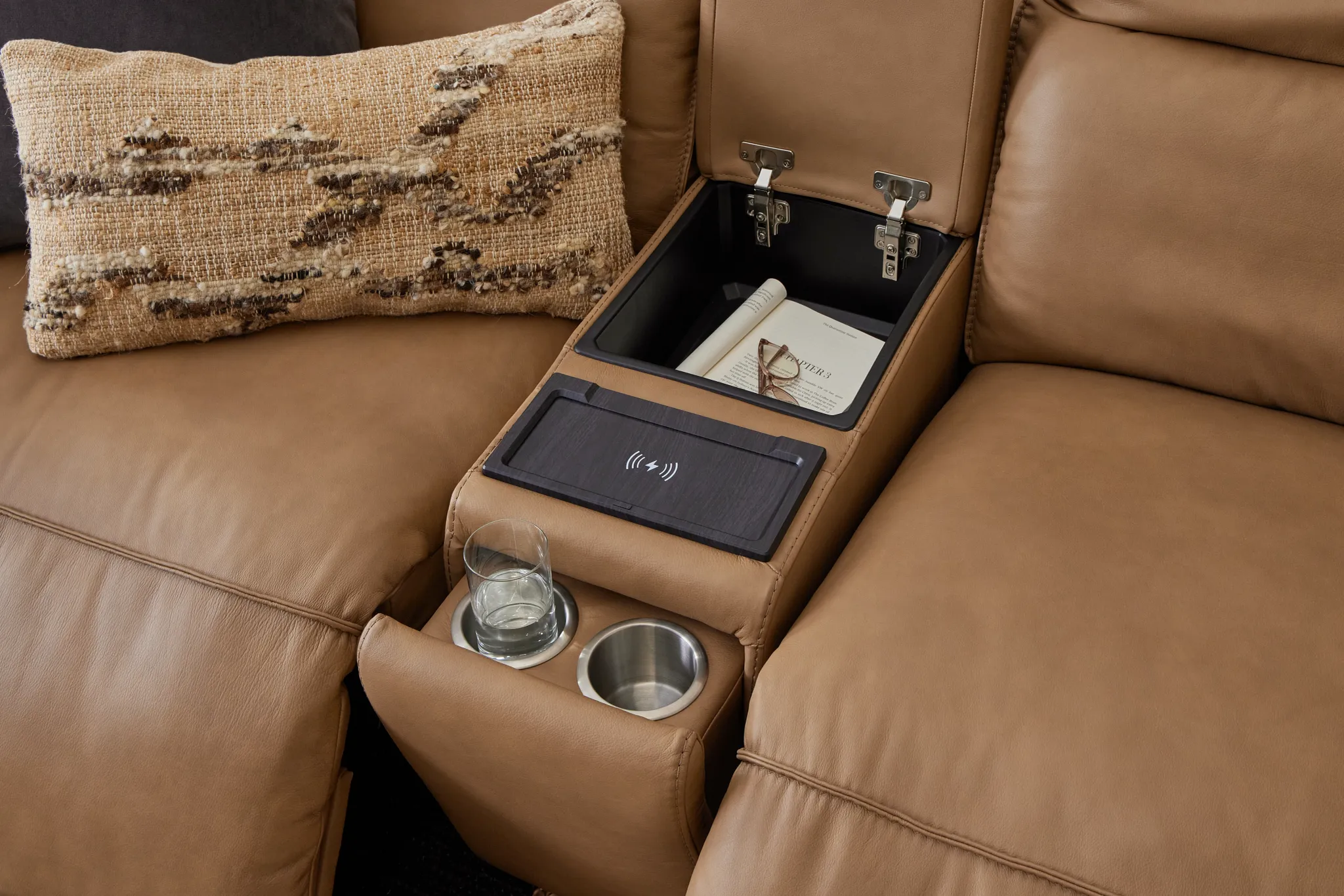 Ryland Brown Lthr/vinyl Power Reclining Sofa