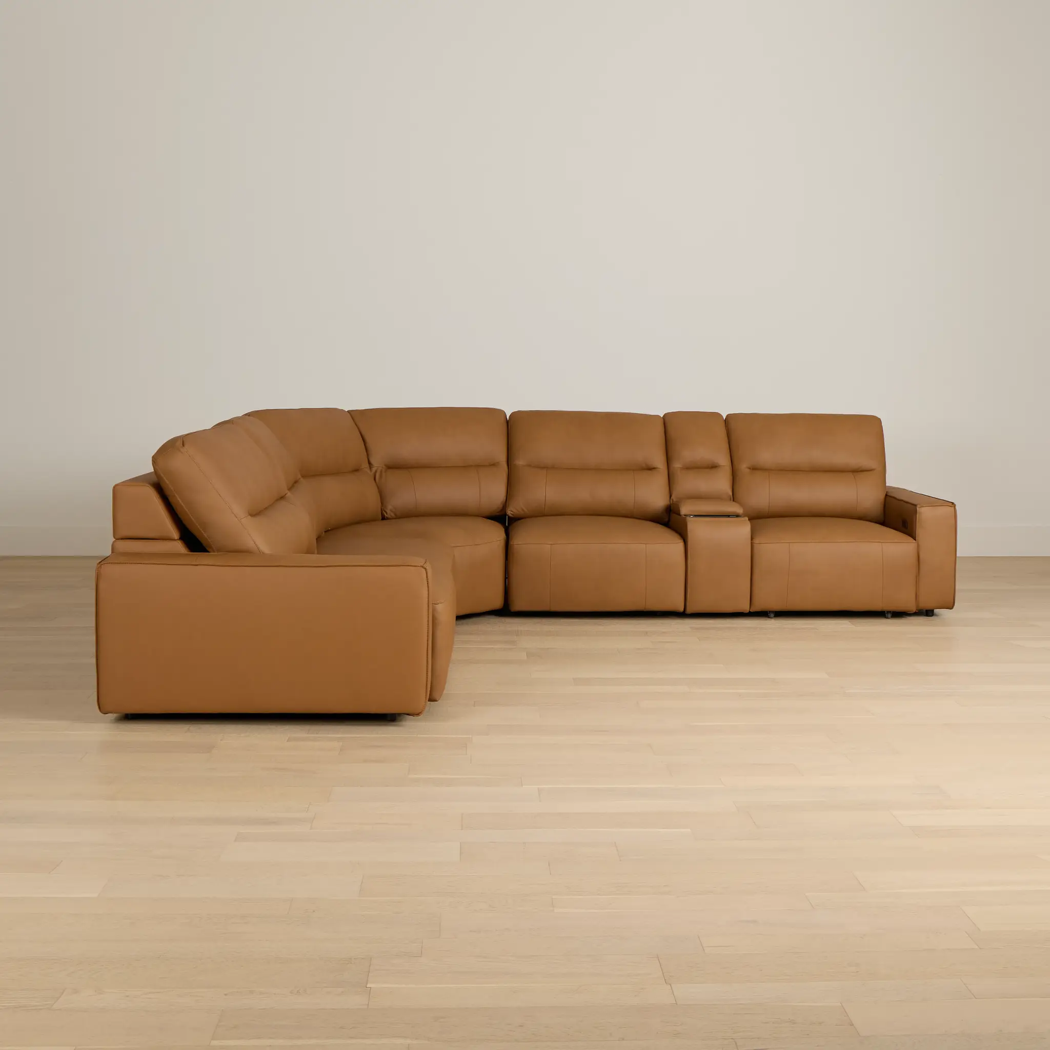 Rudy Brown Lthr/vinyl Medium Tri Power 2 Arm Extension Chaise Sectional Rudy Brown Lthr/vinyl Medium Tri Power 2 Arm Extension Chaise Sectional