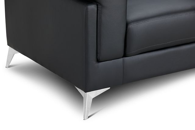 Gianna Black Micro Loveseat