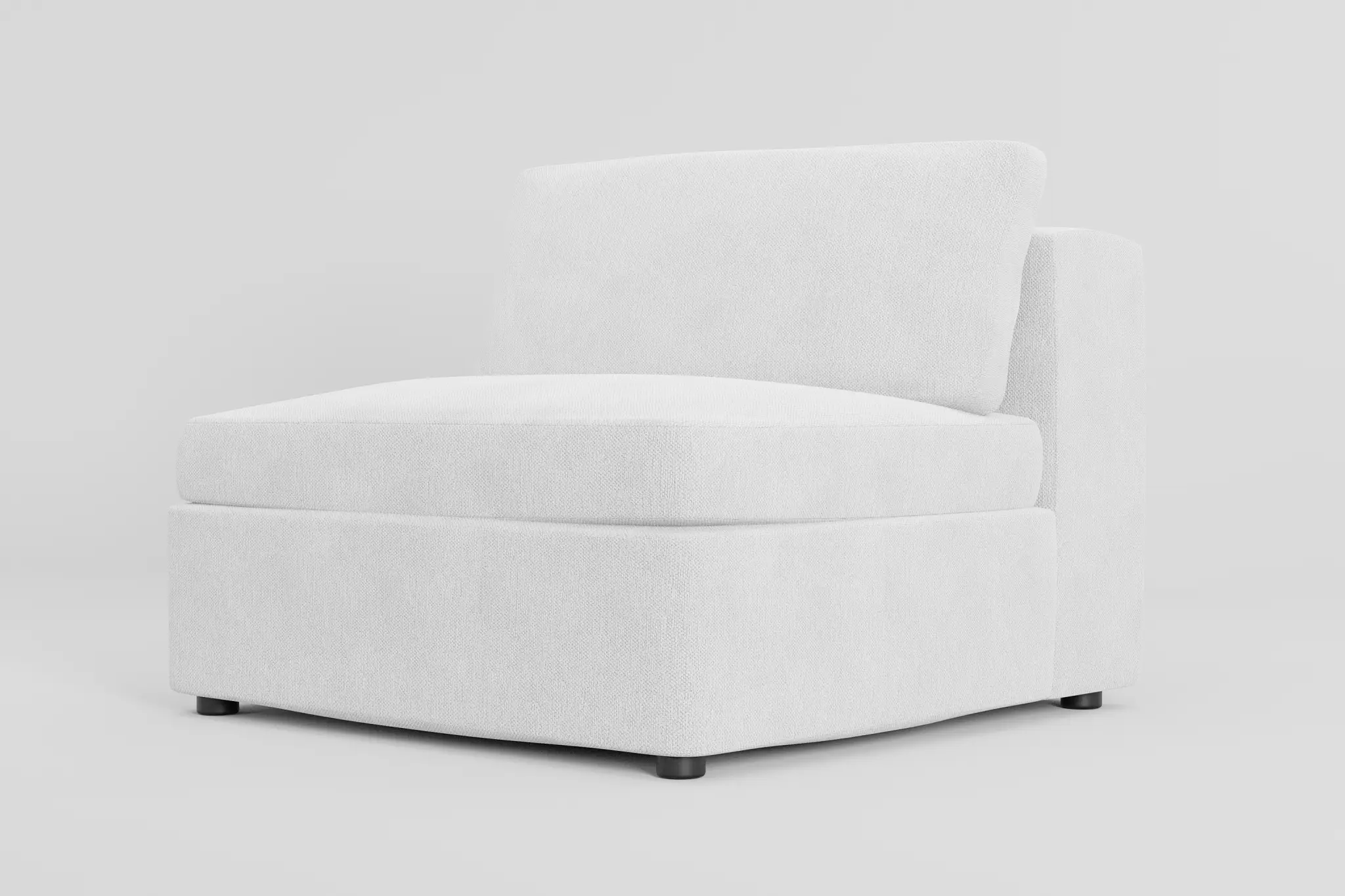 Destin Revenue White Fabric Armless Chair Destin Revenue White Fabric Armless Chair