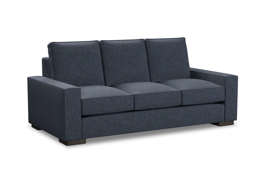 Edgewater Maguire Blue 84" Sofa W/ 3 Cushions