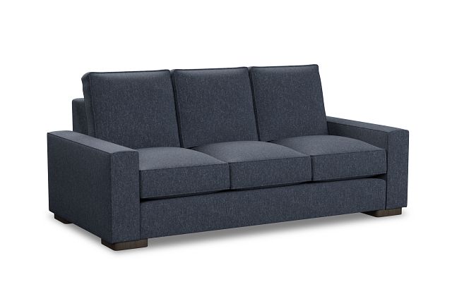 Edgewater Maguire Blue 84" Sofa W/ 3 Cushions