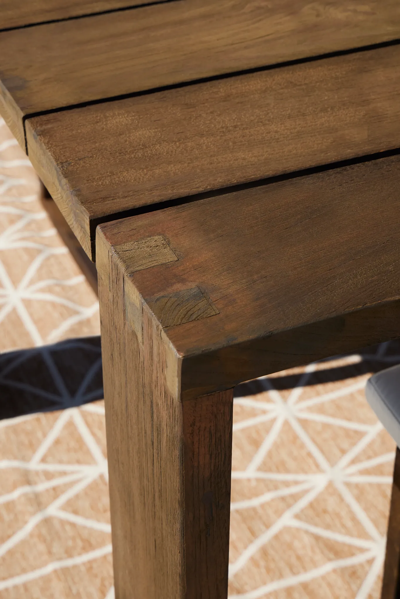 Linear Teak 102" Rectangular Table