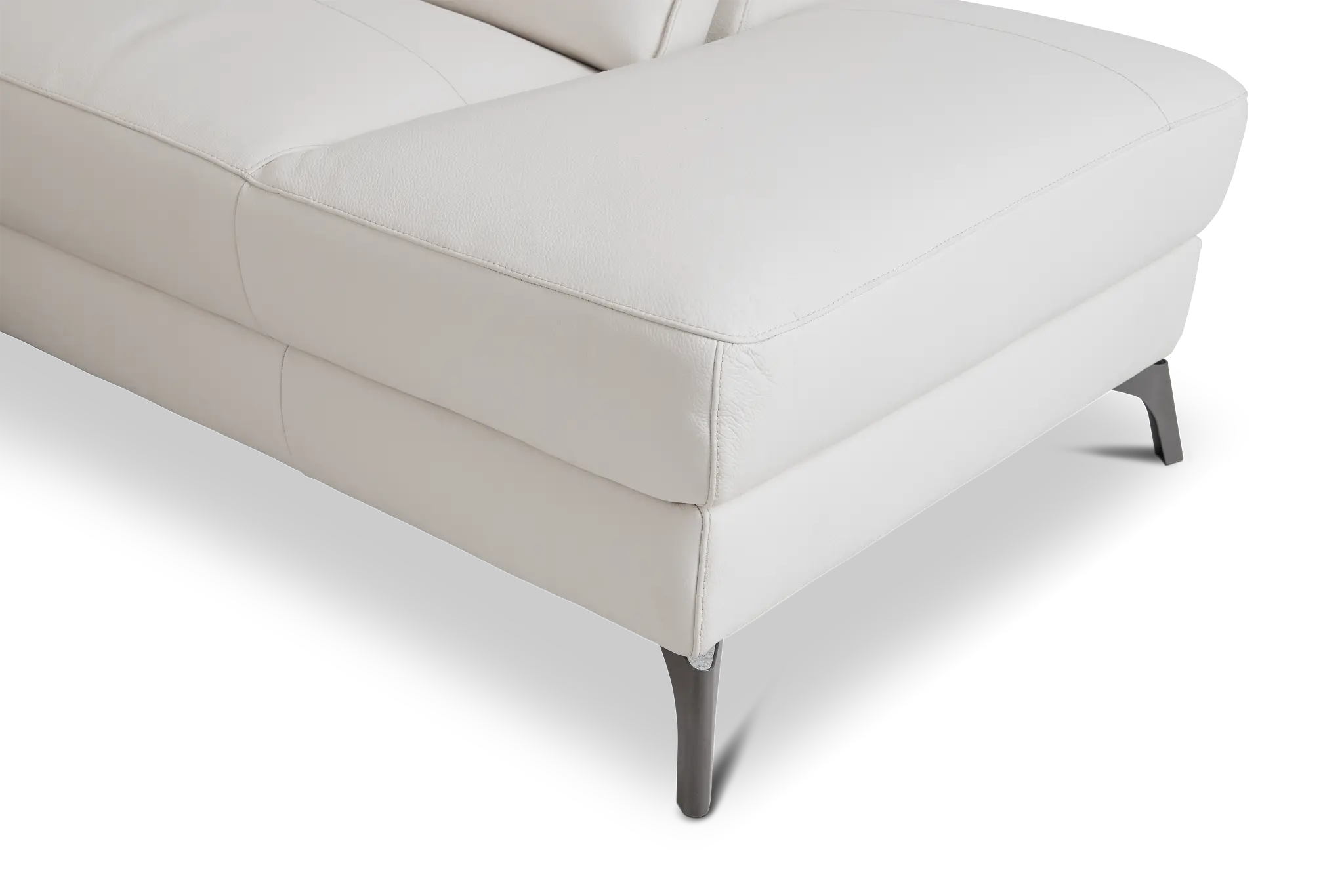 Pearson White Leather Right Bumper Sectional Pearson White Leather Right Bumper Sectional