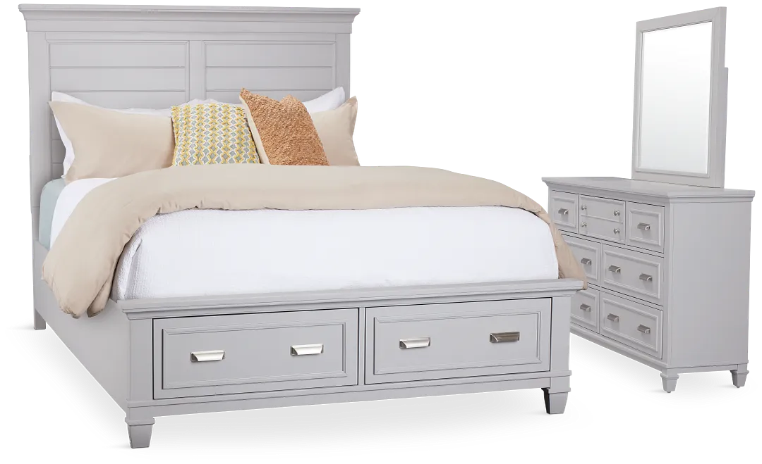 Cape Cod Gray Panel Storage Bedroom
