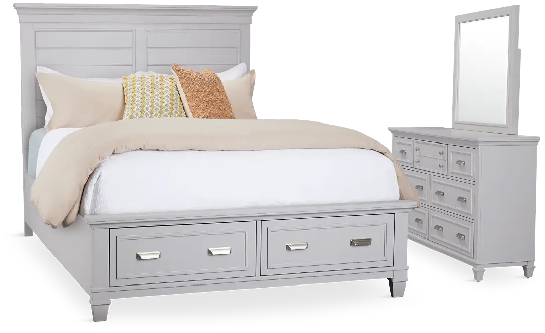 Cape Cod Gray Panel Storage Bedroom Cape Cod Gray Panel Storage Bedroom