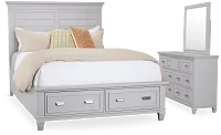 Cape Cod Gray Panel Storage Bedroom