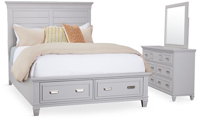 Cape Cod Gray Panel Storage Bedroom