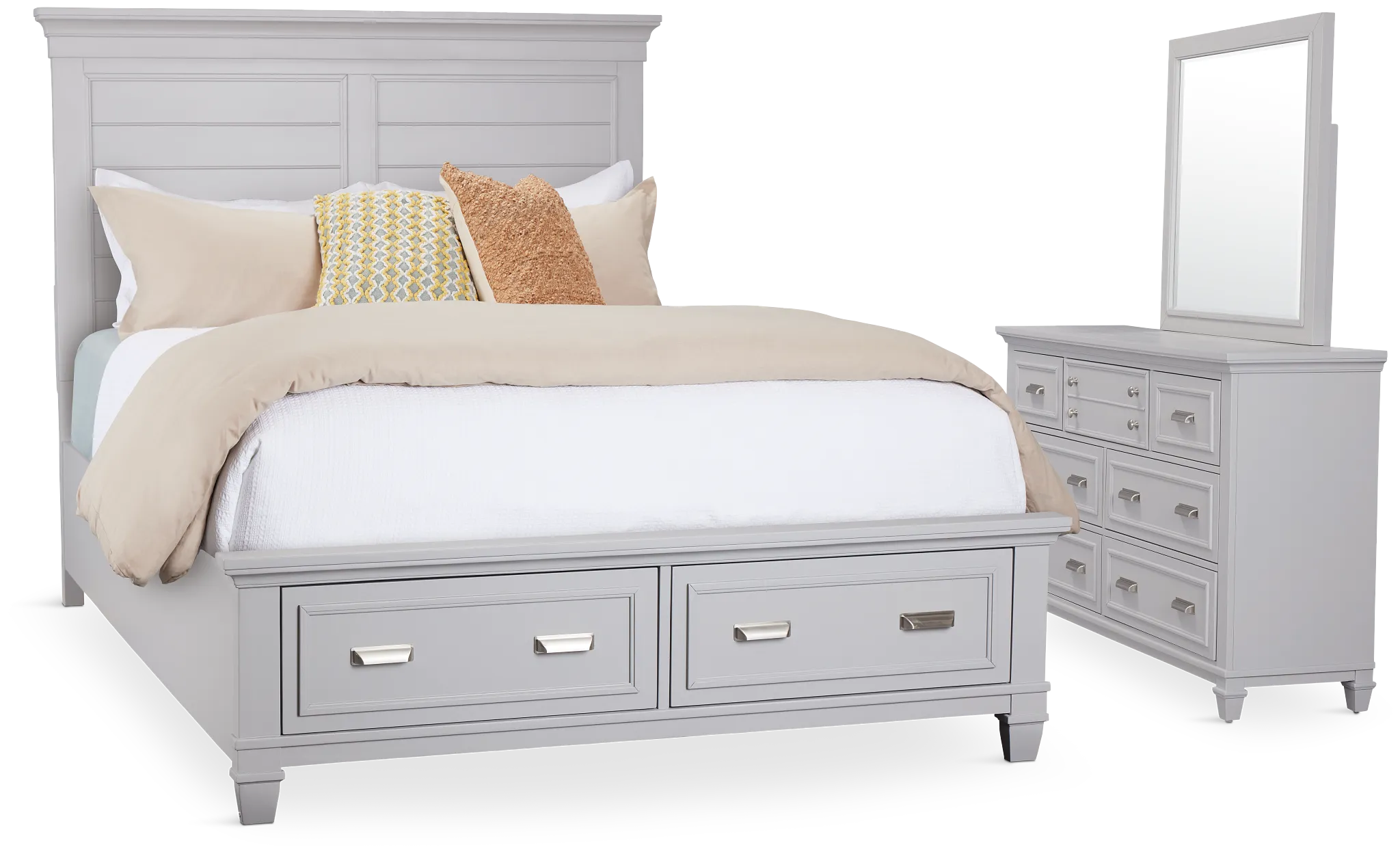 Cape Cod Gray Panel Storage Bedroom