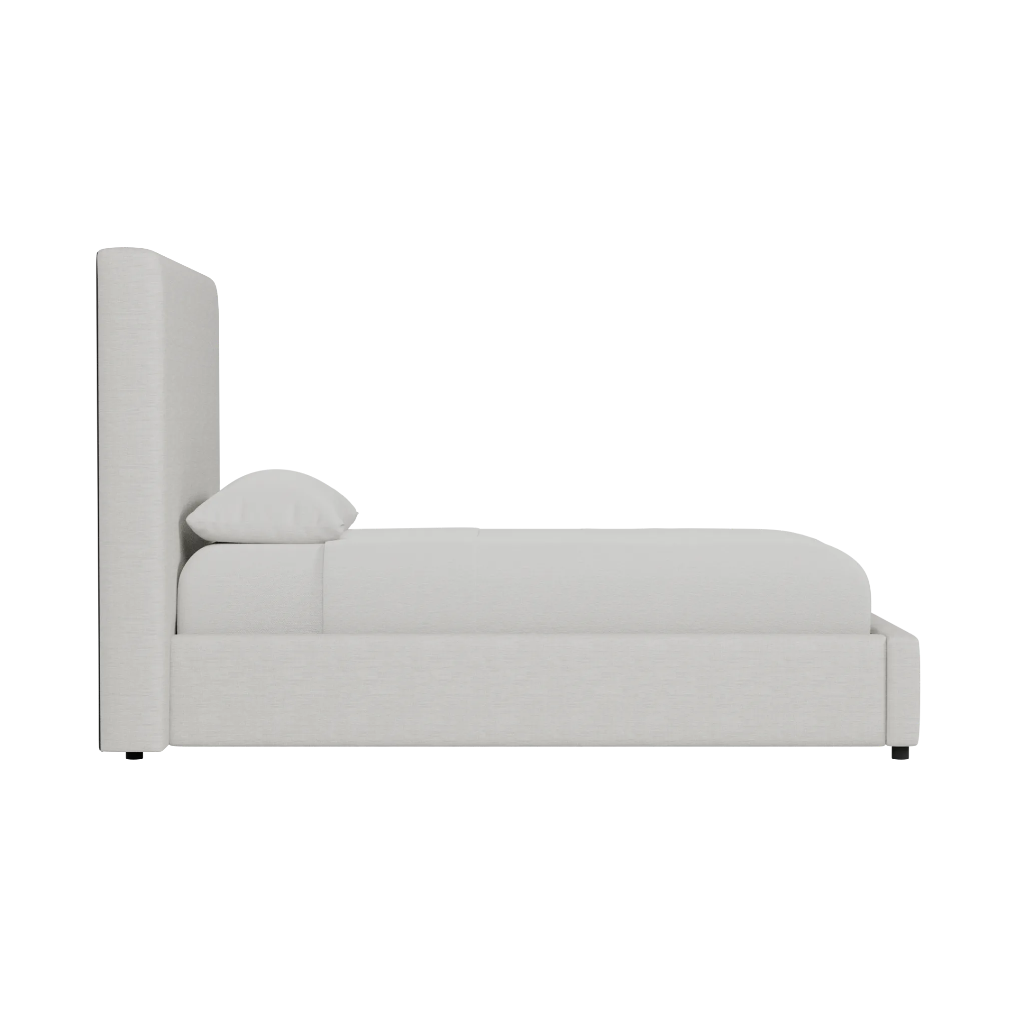 Grayton Maguire Ivory 54" Upholstered Platform Bed