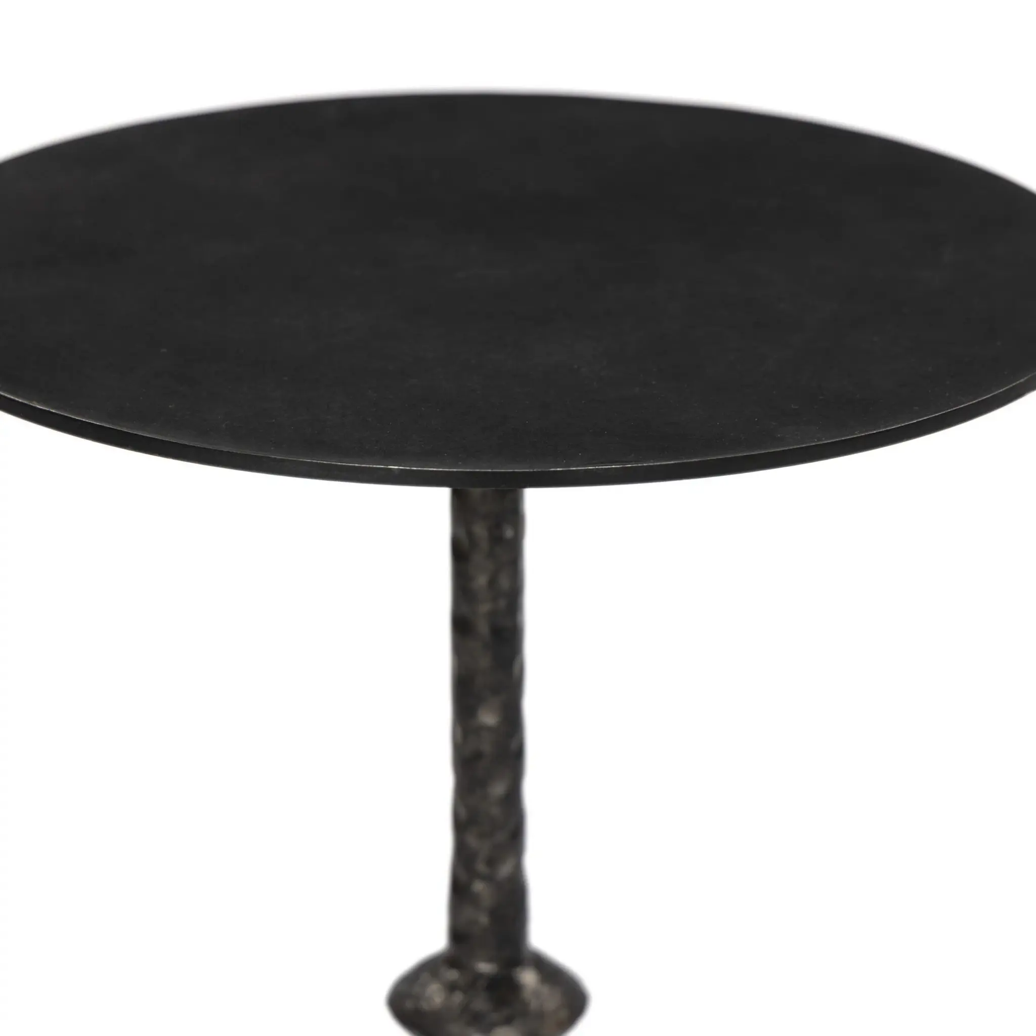 Four Hands Jocelyn Black Metal Round End Table Four Hands Jocelyn Black Metal Round End Table