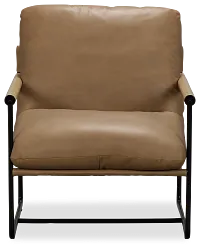 Margo Brown Leather Accent Chair