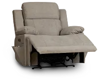 Benson Beige Micro Power Recliner