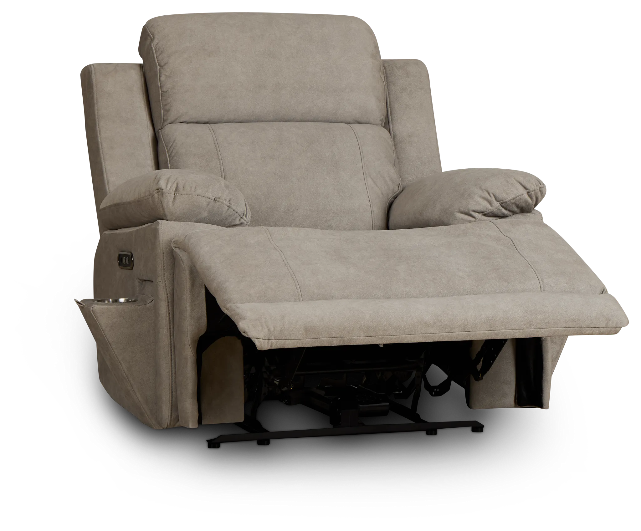 Benson Beige Micro Power Recliner