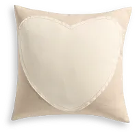Heart Ivory 20" Square Accent Pillow