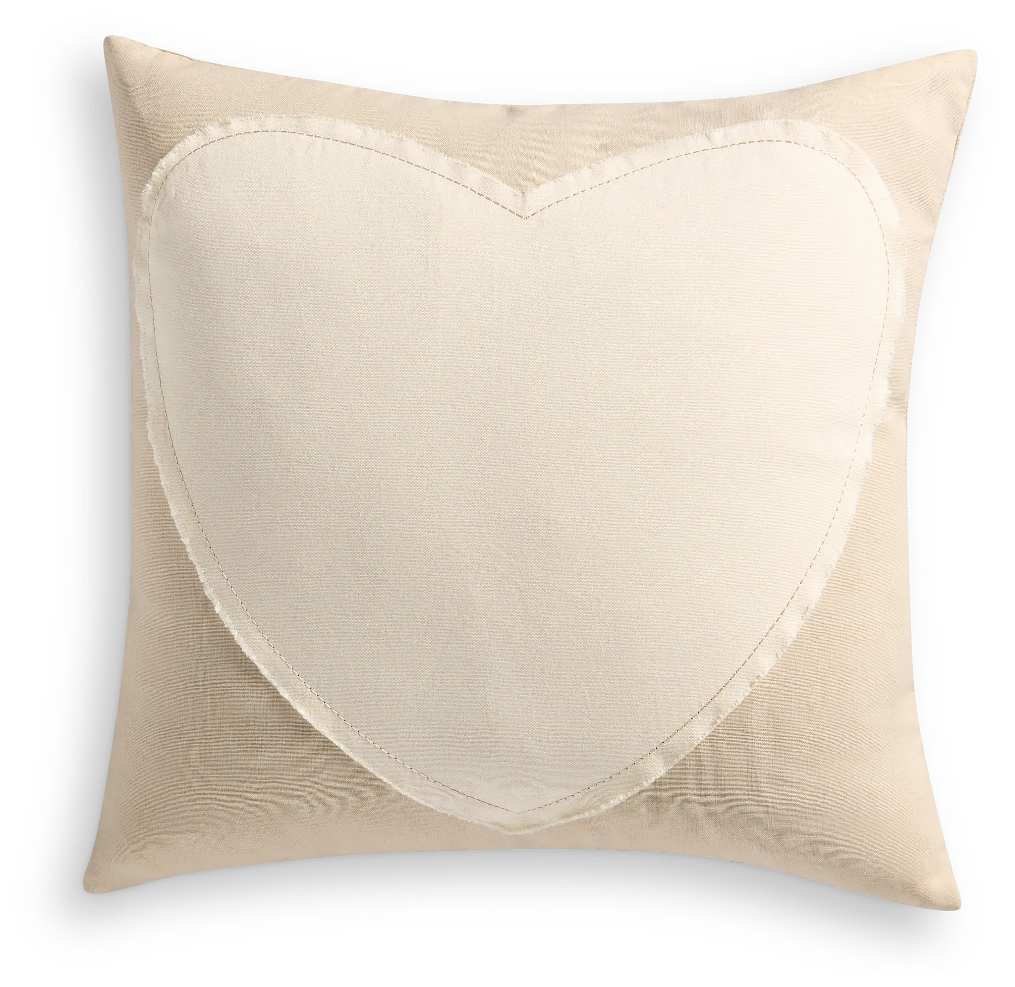 Heart Ivory 20" Square Accent Pillow Heart Ivory 20" Square Accent Pillow