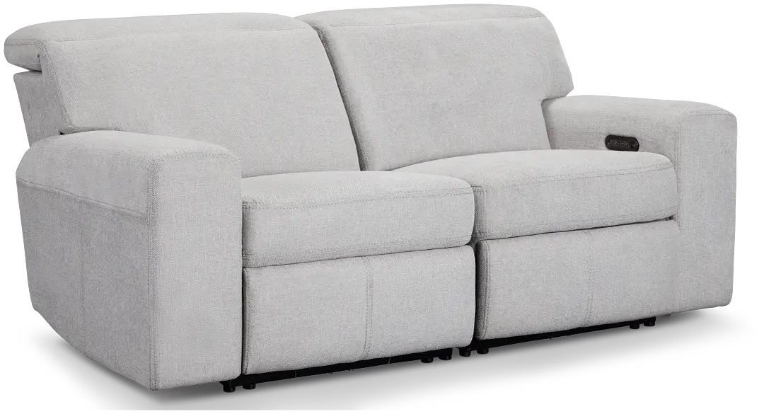 Callum Light Gray Fabric 2-piece Modular Power Reclining Sofa Callum Light Gray Fabric 2-piece Modular Power Reclining Sofa