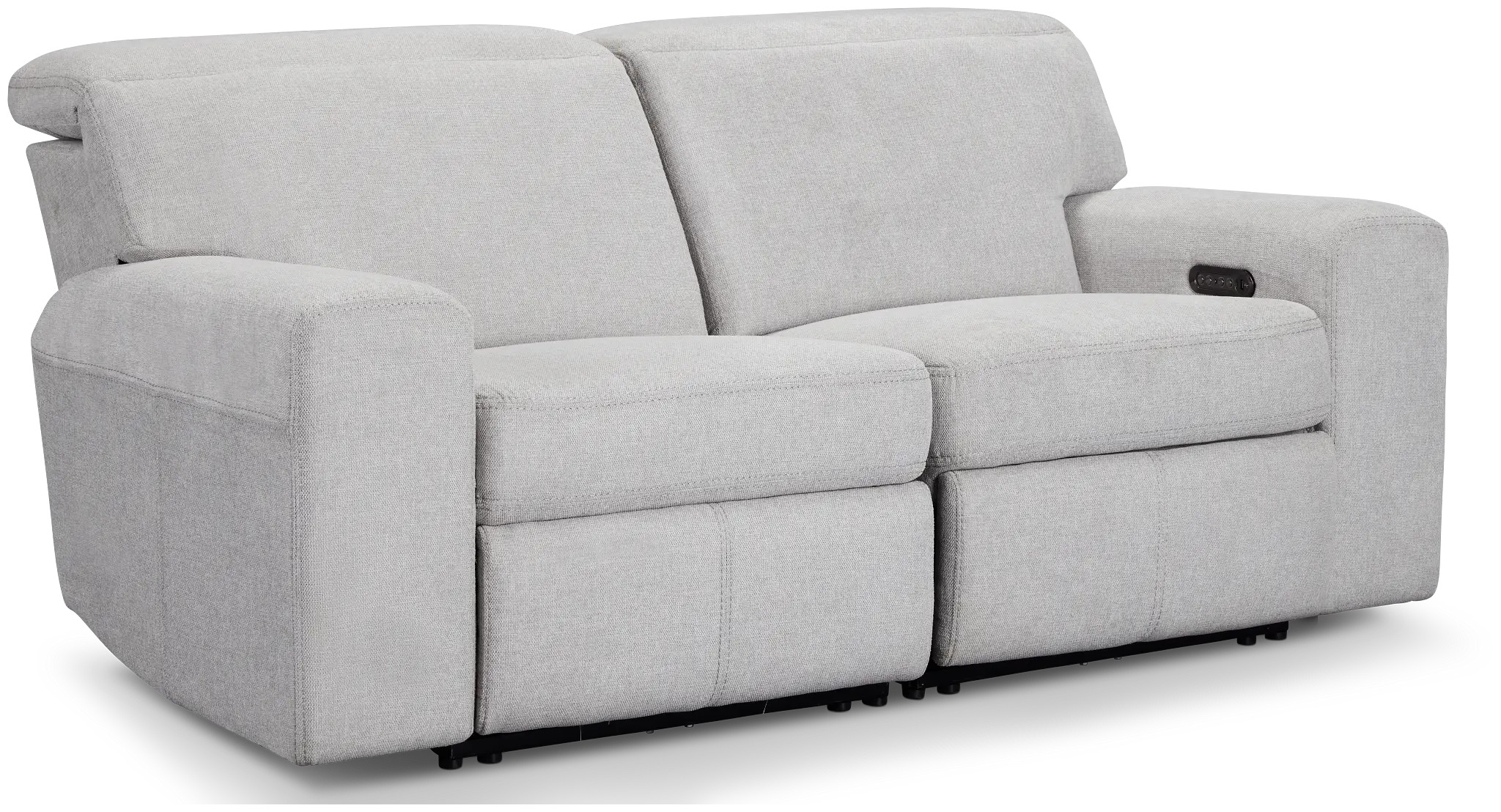Callum Light Gray Fabric 2-piece Modular Power Reclining Sofa Callum Light Gray Fabric 2-piece Modular Power Reclining Sofa