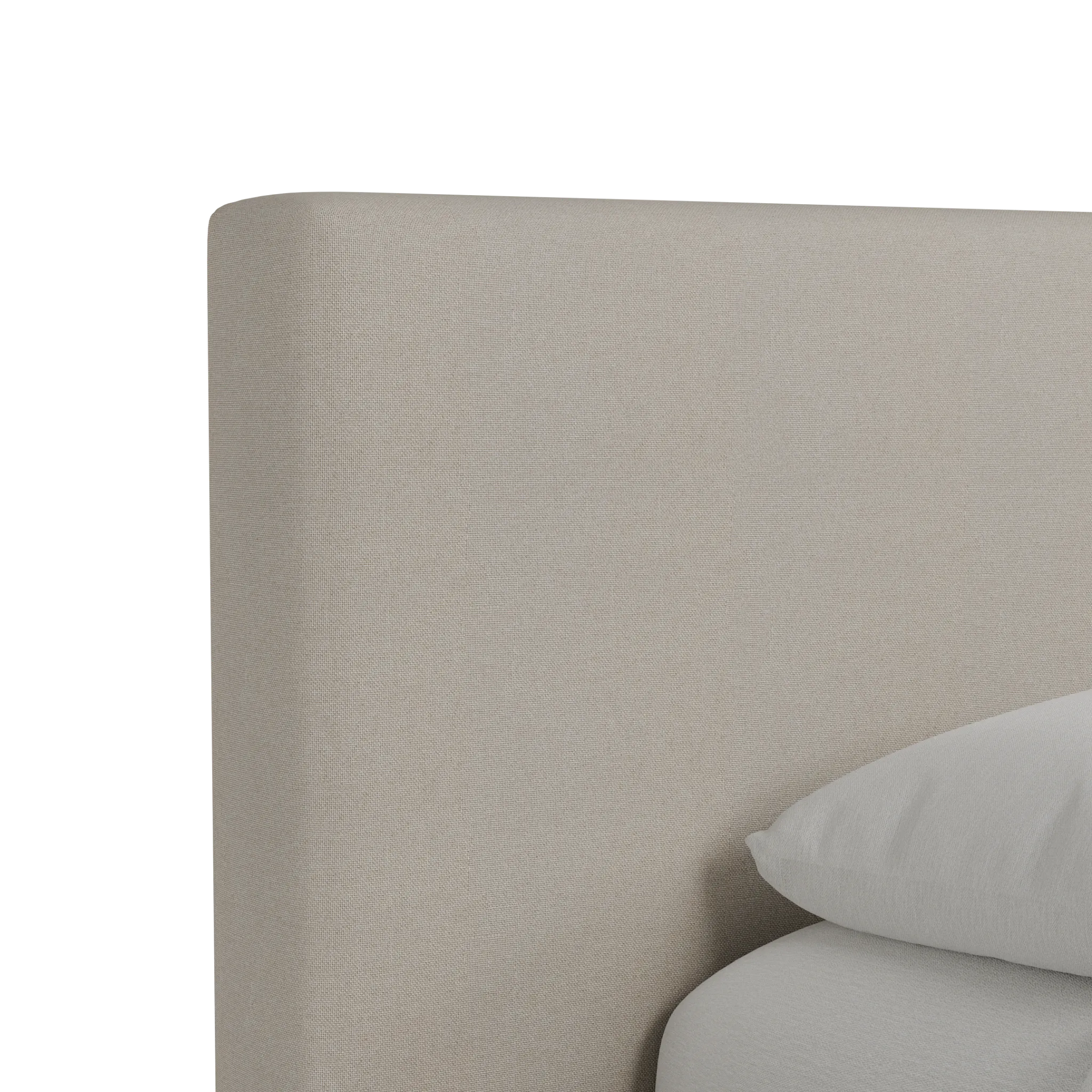 Grayton Suave Beige 44" Upholstered Platform Bed
