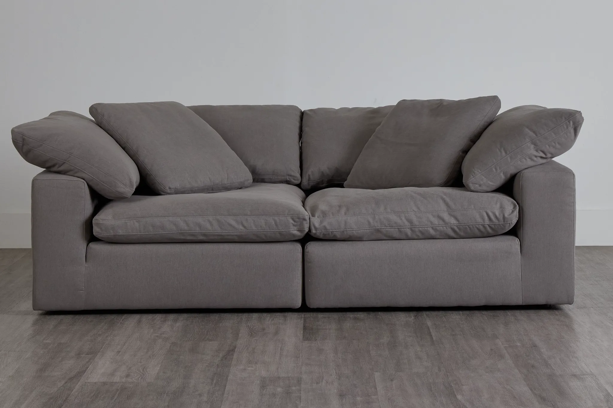 Nixon Light Gray Fabric 2-piece Modular Sofa