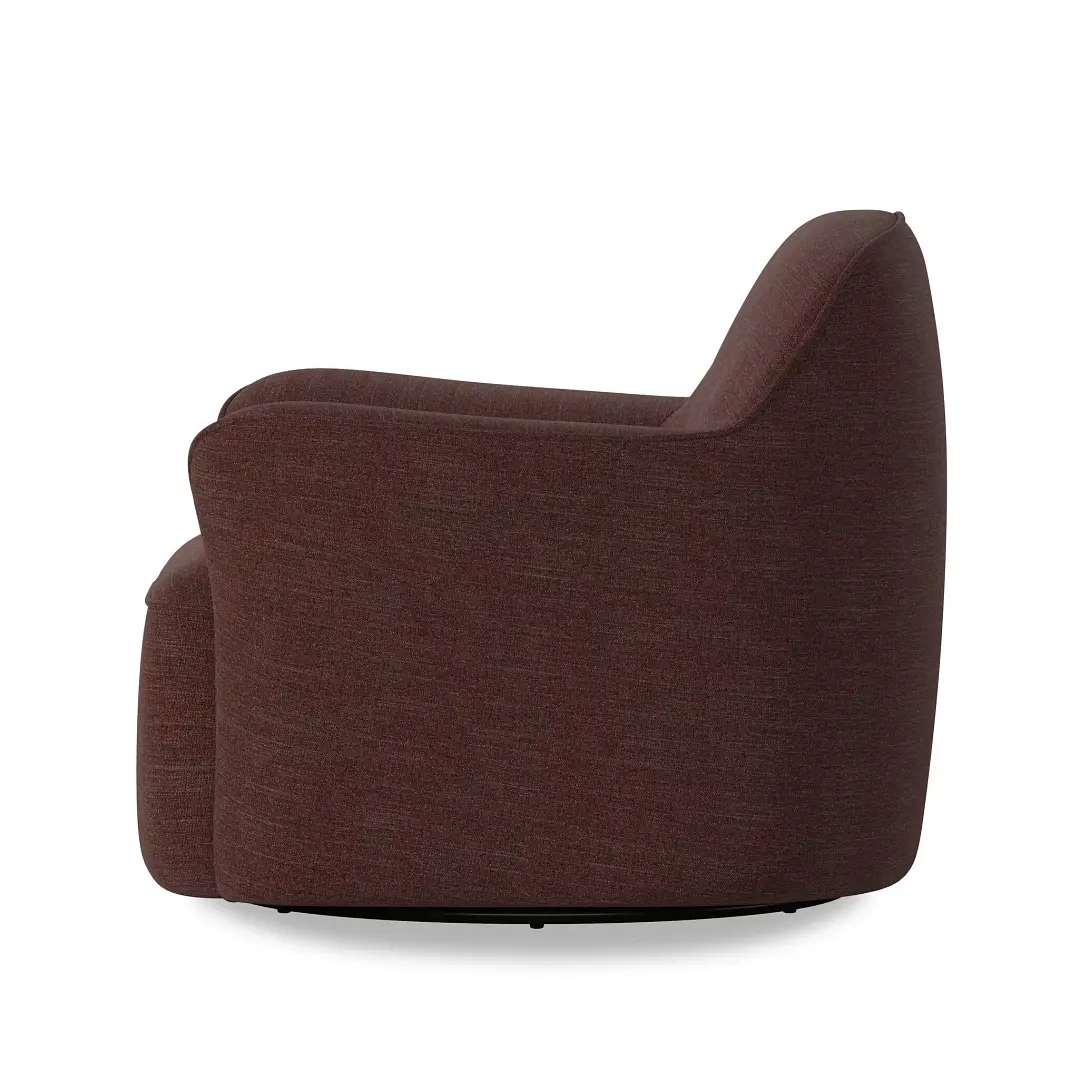 Four Hands Becky Brown Fabric Swivel Accent Chair Four Hands Becky Brown Fabric Swivel Accent Chair