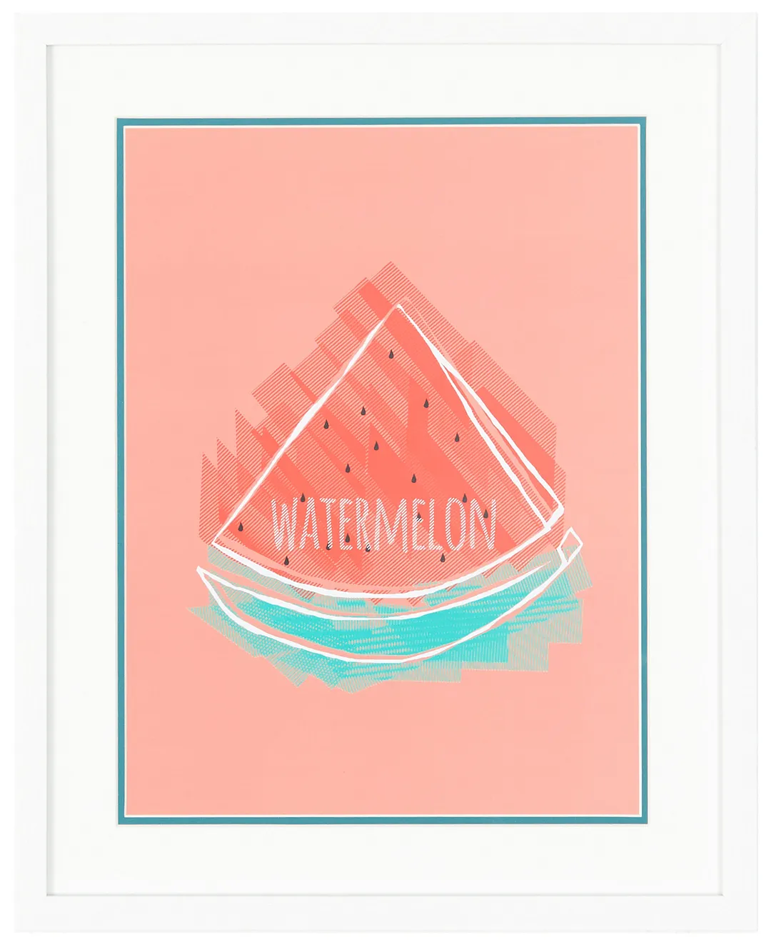 Watermelon Multicolored Framed Wall Art