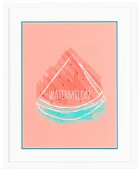 Watermelon Multicolored Framed Wall Art
