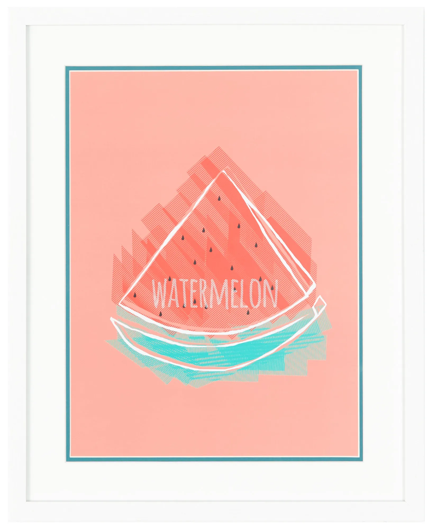 Watermelon Multicolored Framed Wall Art
