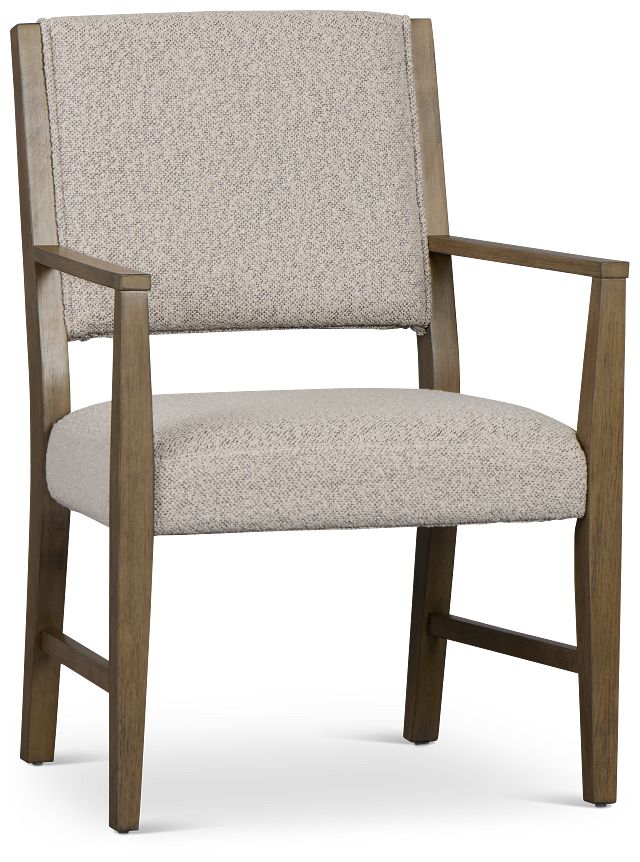 Vance Light Tone Upholstered Arm Chair