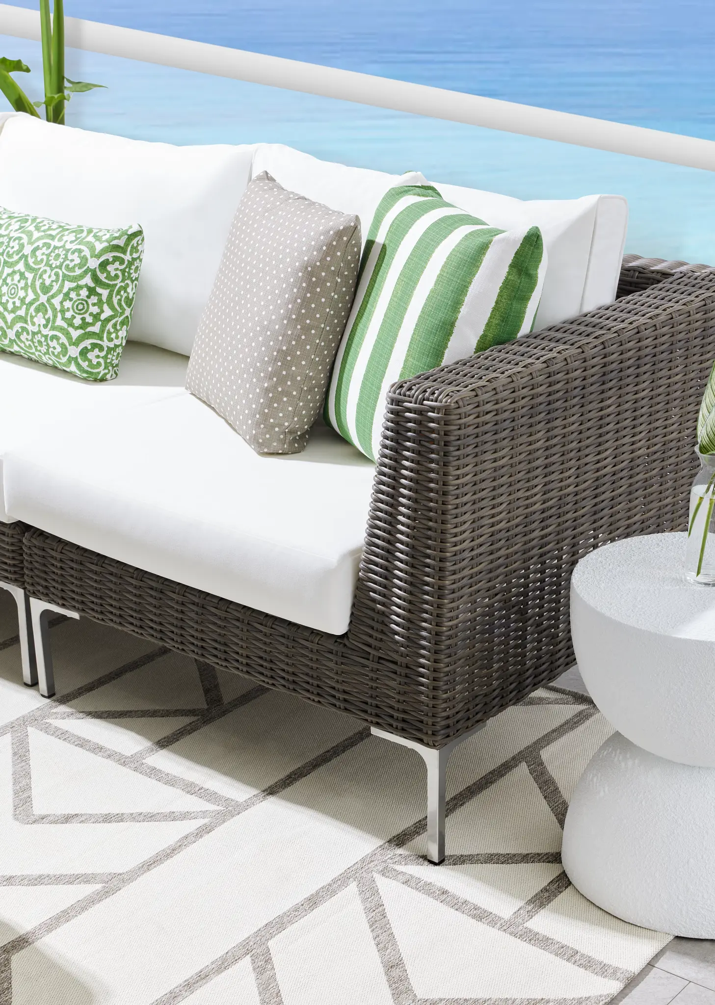 Tulum White Woven Two-arm Sectional Tulum White Woven Two-arm Sectional