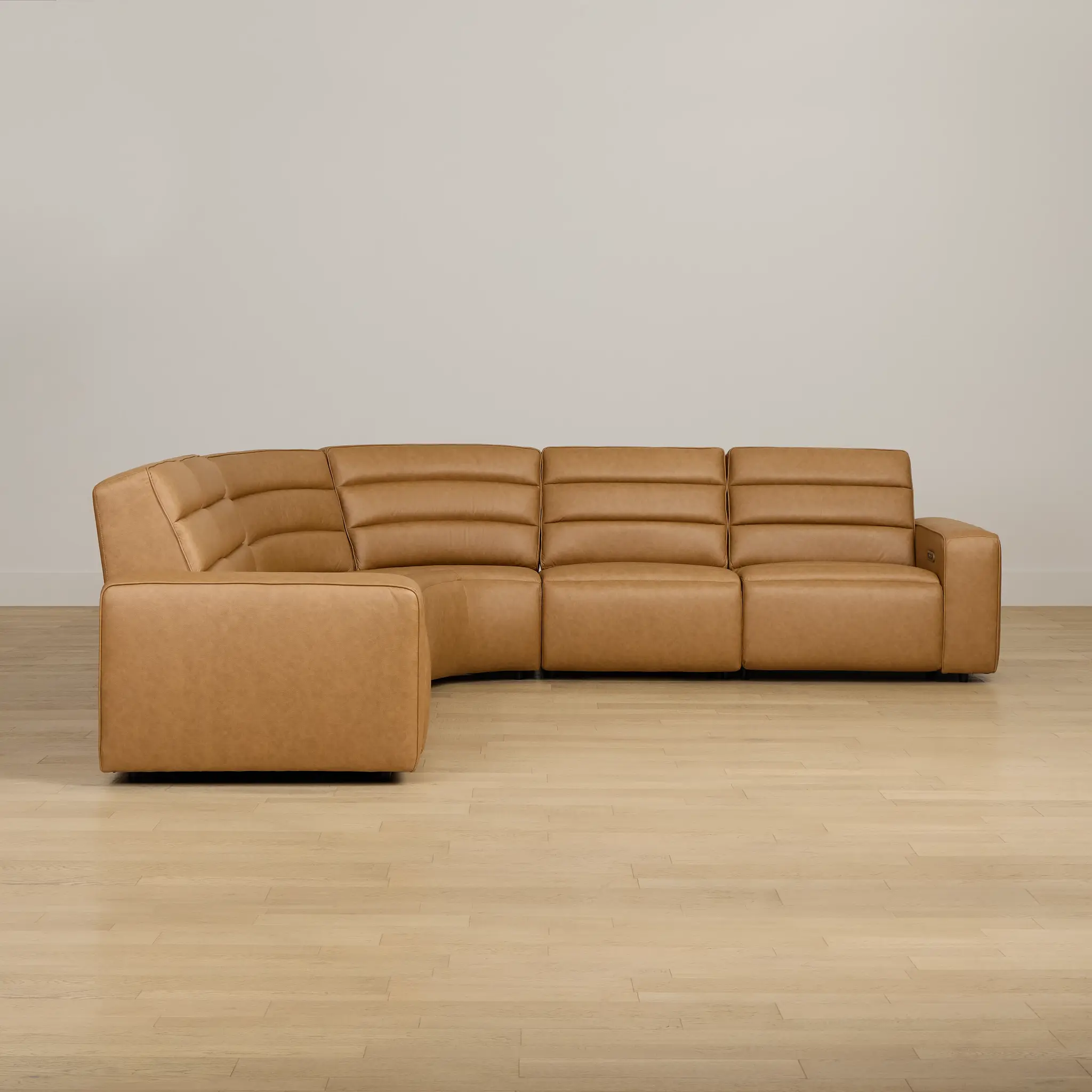 Sawyer Light Brown Micro Small Dual Power Reclining Two-arm Sectional Sawyer Light Brown Micro Small Dual Power Reclining Two-arm Sectional