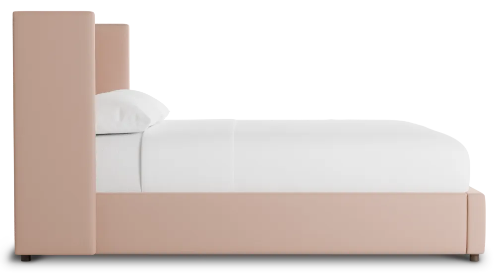 Captiva Joya Light Pink 48" Upholstered Shelter Bed