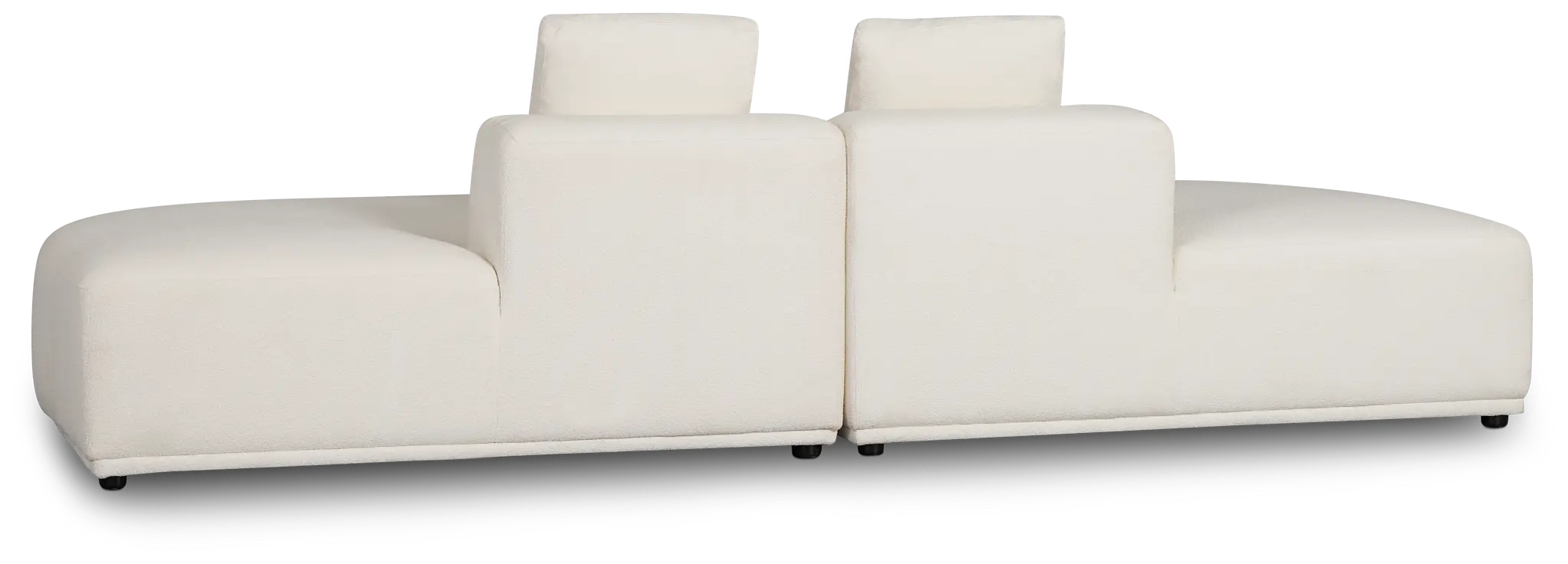 Catalina White Fabric 2-piece Modular Sofa Catalina White Fabric 2-piece Modular Sofa