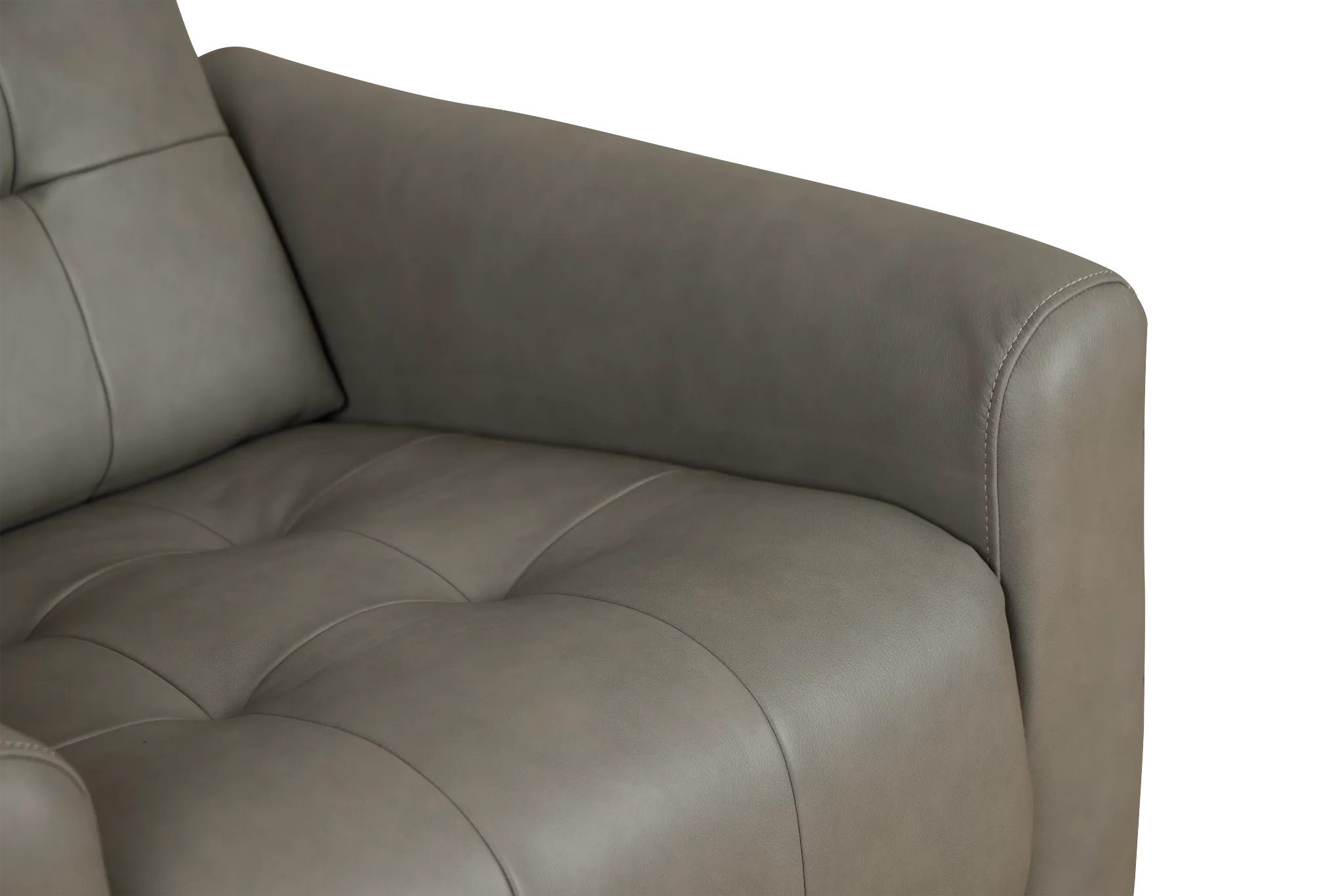 Izzy Light Gray Lthr/vinyl Power Swivel Glider Recliner