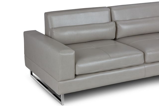Alec Light Gray Micro Right Chaise Sectional