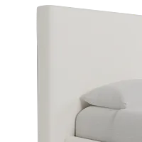 Grayton Gellar White 54" Upholstered Platform Bed