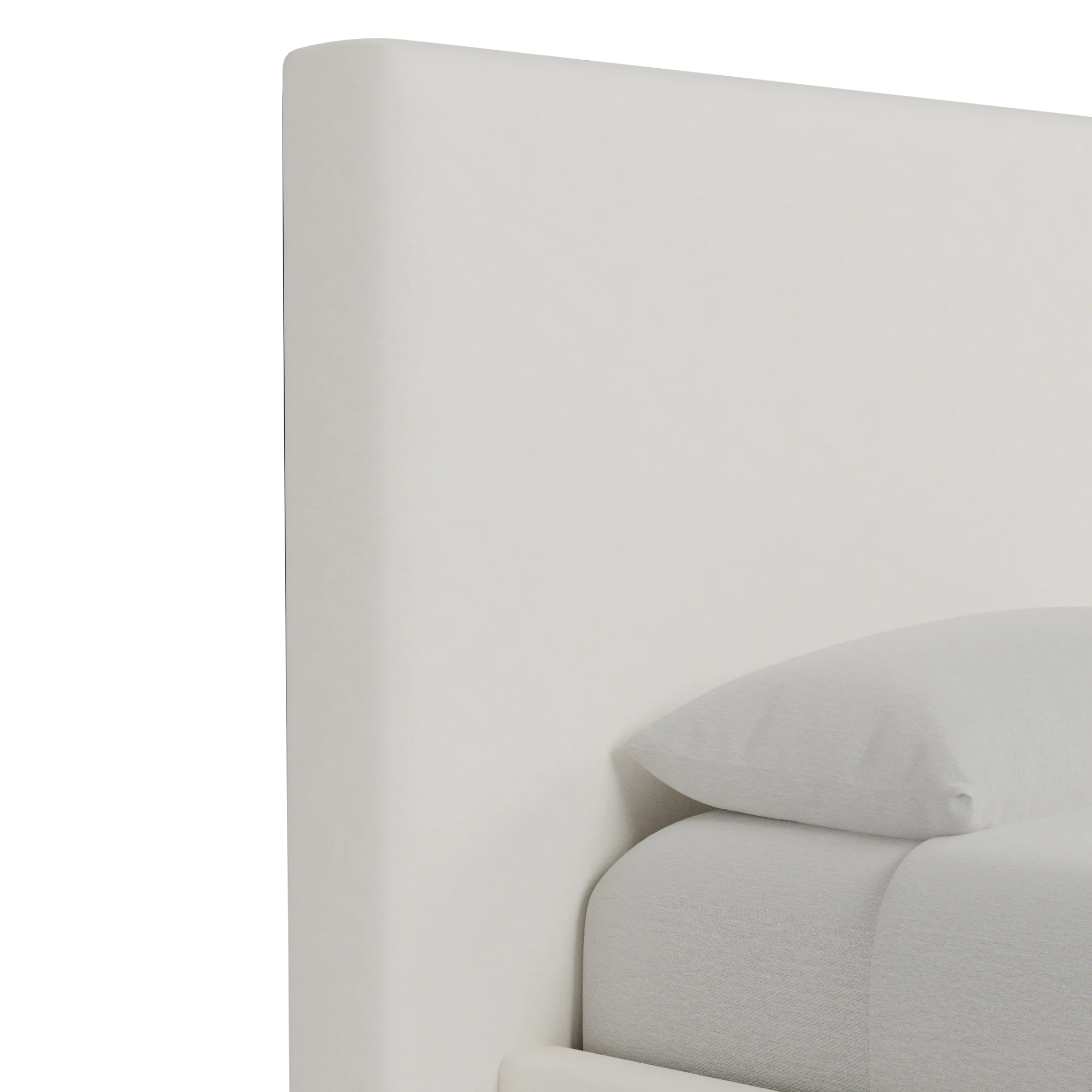 Grayton Gellar White 54" Upholstered Platform Bed