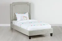 Whitney Taupe Uph Platform Bed