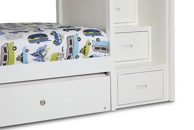 Bailey White Trundle Bunk Bed