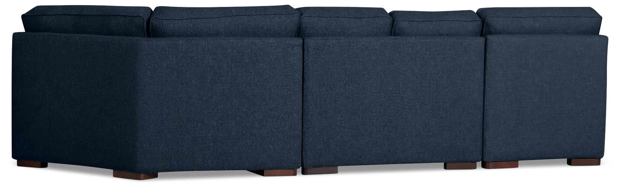 Sinclair Dark Blue Fabric Left Chaise Cuddler Sectional Sinclair Dark Blue Fabric Left Chaise Cuddler Sectional
