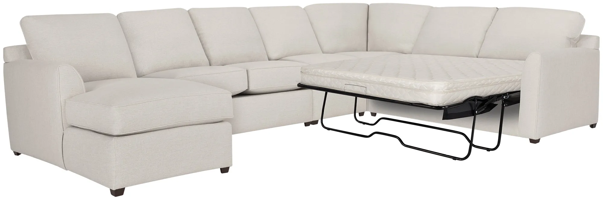 Asheville Light Taupe Fabric Left Chaise Innerspring Sleeper Sectional