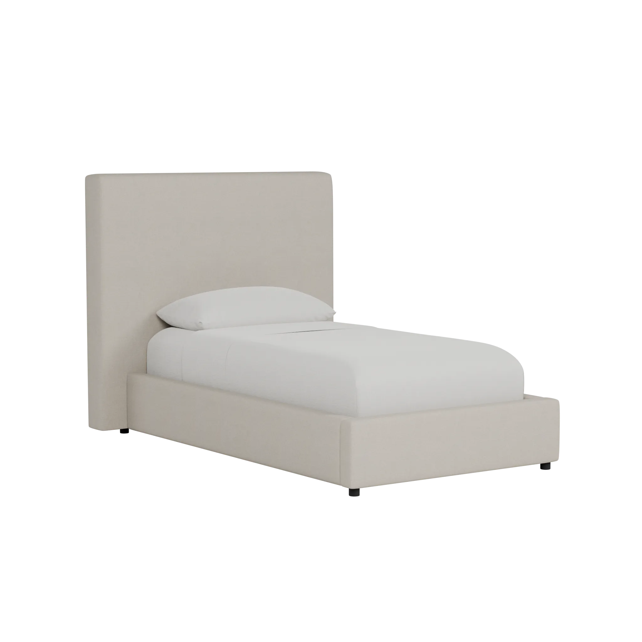Grayton Suave Beige 54" Upholstered Platform Bed