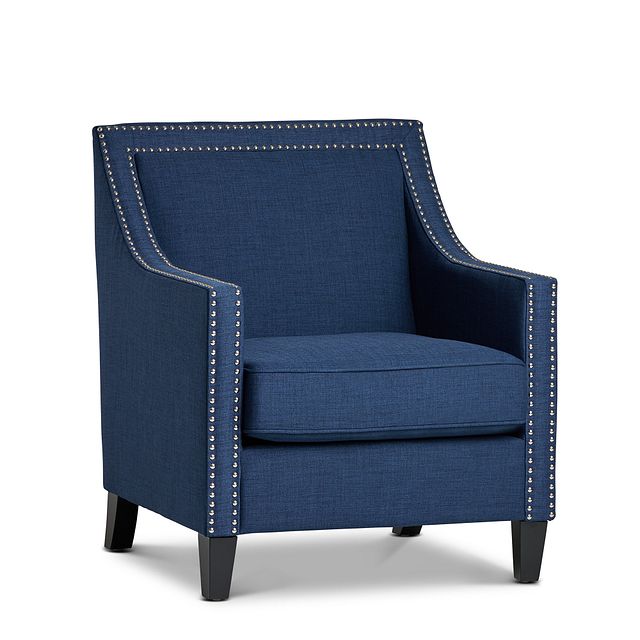Erica Blue Fabric Accent Chair (1)