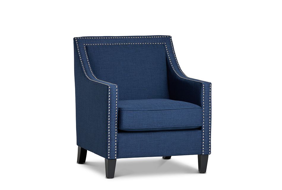 Erica Blue Fabric Accent Chair