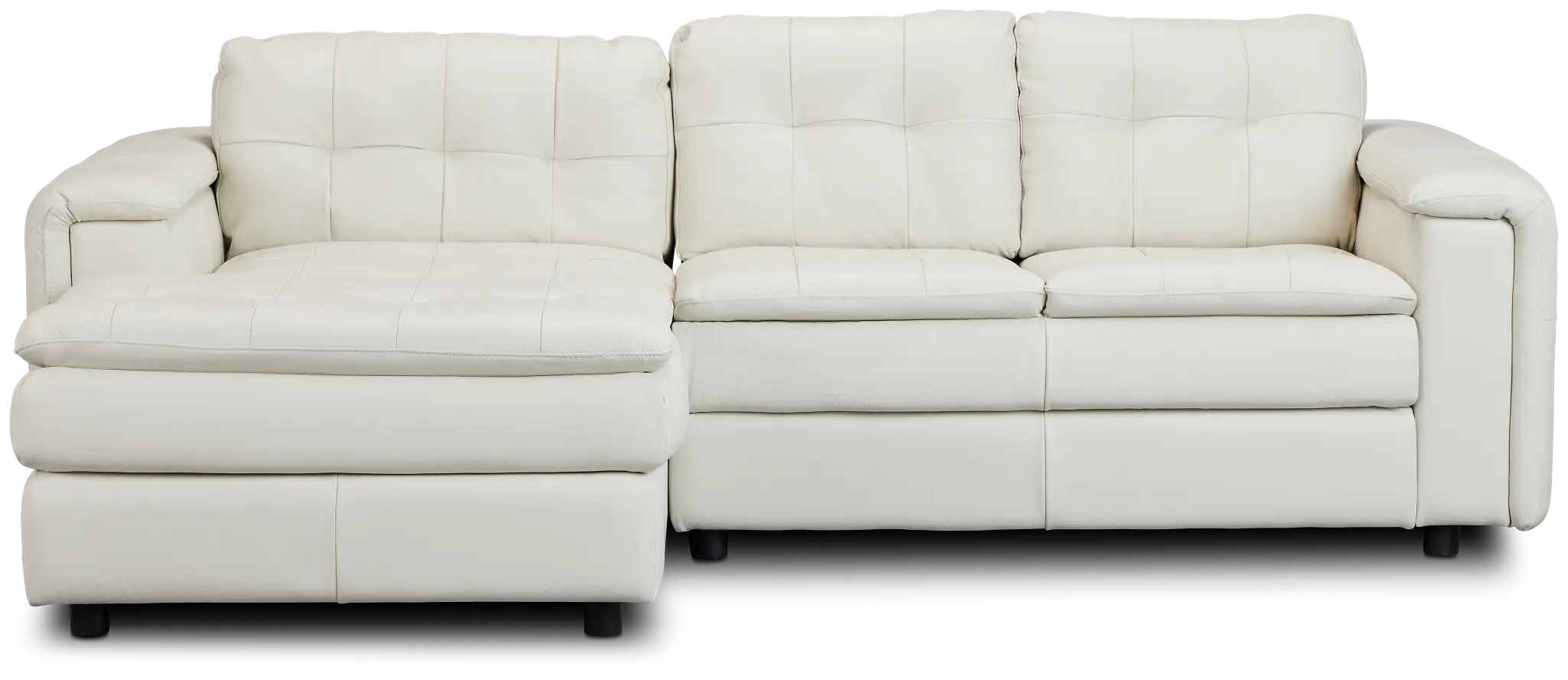 Rowan Light Beige Leather Left Chaise Sectional Rowan Light Beige Leather Left Chaise Sectional