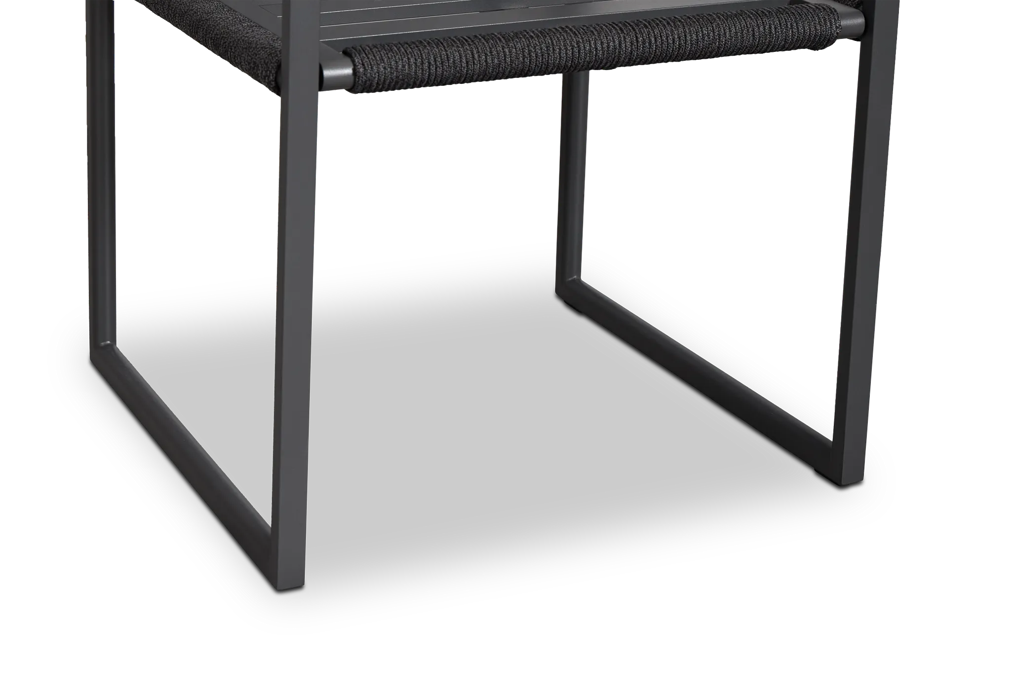 Sunrise Dark Gray Aluminum Arm Chair Frame