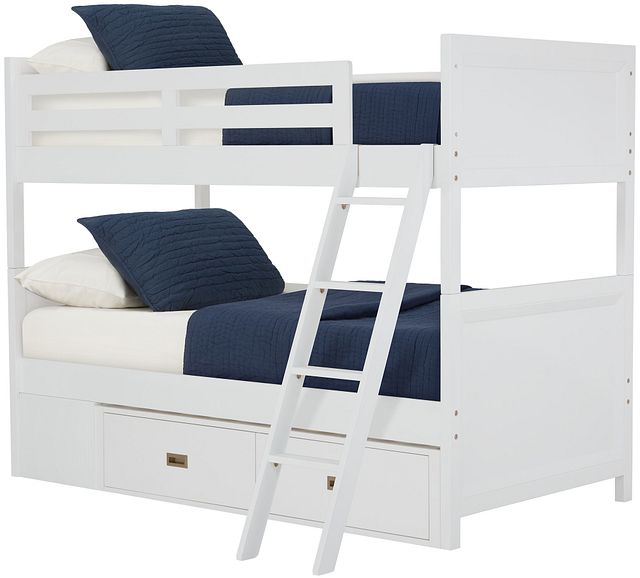 Ryder White Storage Bunk Bed